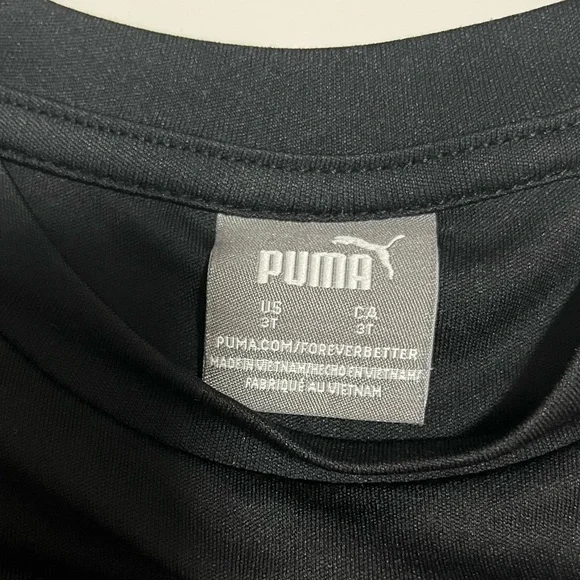 Puma Toddler Boys 2-Piece Athletic Set Red Black Logo Tee & Shorts Size 3T - Picture 7 of 9